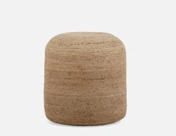 REILLY braided jute ottoman