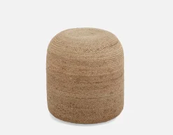 REILLY braided jute ottoman