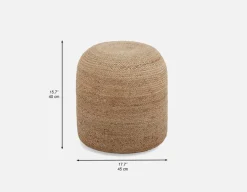 REILLY braided jute ottoman