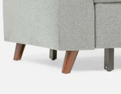RENEE mid-century modern right-facing sectional sofa-bed with storage