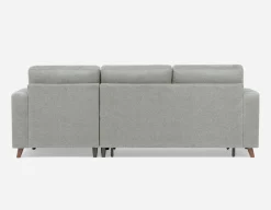 RENEE mid-century modern right-facing sectional sofa-bed with storage