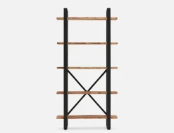 RENO acacia wood 5-tier bookcase