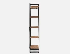 RENO acacia wood 5-tier bookcase