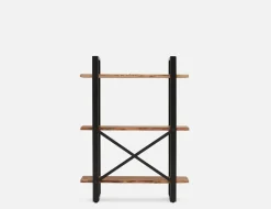 RENO acacia wood 3-tier bookcase