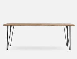 RENO solid acacia large wood dining table 210 cm