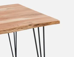RENO solid acacia large wood dining table 210 cm