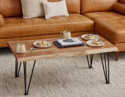 RENO solid acacia wood coffee table 120 cm