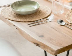 RENO solid acacia wood dining table 140 cm