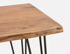 RENO solid acacia wood end table 60 cm