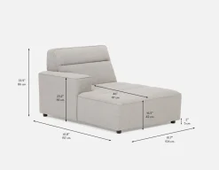 REVAN modern left-side modular lounge chair with arm customize to fit your space