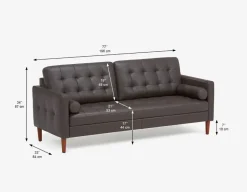 REVE mid-century modern 3-seater sofa