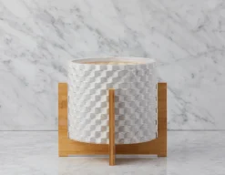 RHETT planter with bamboo stand 23 cm