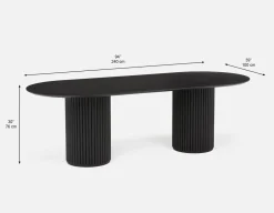 RHODES oval dining table 240cm