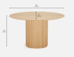 RHODES round dining table 135cm