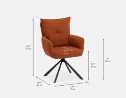 RICHARD swivel dining armchair