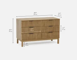 RIONA japandi style 6-drawer dresser