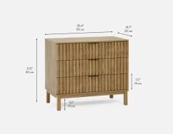 RIONA japandi style 3-drawer dresser