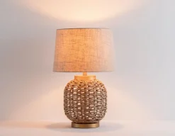 RODNEY hand-made rope table lamp 58 cm height
