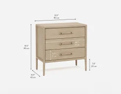 SAHARA minimalist scandinavian 3-drawer chest