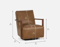 SELBY swivel glider accent chair