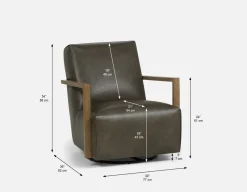 SELBY swivel glider accent chair