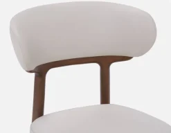SEVILLE 100% leather mid-century counter stool 66cm