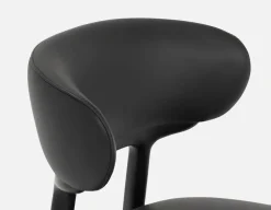 SEVILLE 100% leather mid-century counter stool 66cm