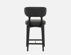 SEVILLE 100% leather mid-century counter stool 66cm