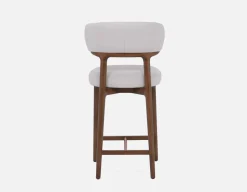 SEVILLE 100% leather mid-century counter stool 66cm