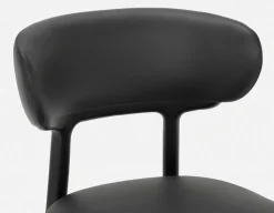 SEVILLE 100% leather mid-century counter stool 66cm