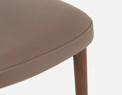SEVILLE 100% leather mid-century counter stool 66cm