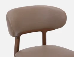 SEVILLE 100% leather mid-century dining chair