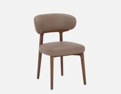 SEVILLE 100% leather mid-century dining chair