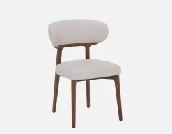 SEVILLE 100% leather mid-century dining chair
