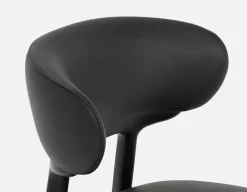 SEVILLE 100% leather mid-century dining chair