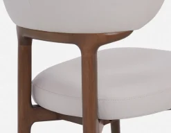 SEVILLE 100% leather mid-century dining chair