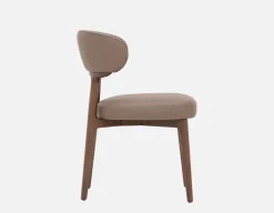 SEVILLE 100% leather mid-century dining chair