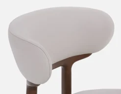 SEVILLE 100% leather mid-century dining chair