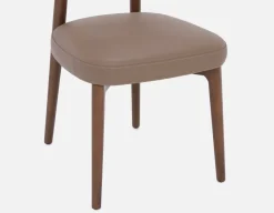 SEVILLE 100% leather mid-century dining chair