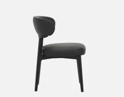 SEVILLE 100% leather mid-century dining chair