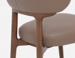 SEVILLE 100% leather mid-century dining chair