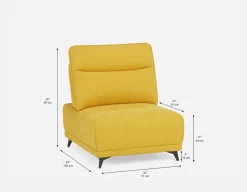 SIMON accent chair with adjustable backrest