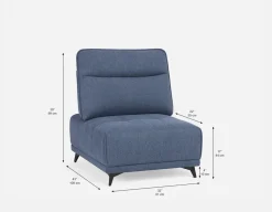 SIMON accent chair with adjustable backrest