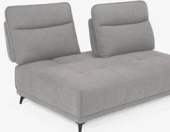 SIMON modern contemporary armless loveseat with adjustable backrest
