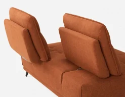 SIMON modern contemporary armless loveseat with adjustable backrest