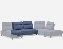 SIMON modern contemporary armless loveseat with adjustable backrest