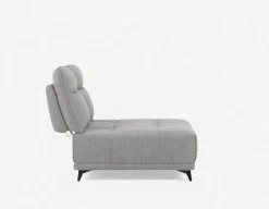 SIMON modern contemporary armless loveseat with adjustable backrest