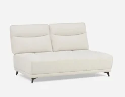 SIMON modern contemporary armless loveseat with adjustable backrest