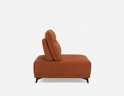 SIMON modern contemporary armless loveseat with adjustable backrest