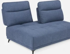 SIMON modern contemporary armless loveseat with adjustable backrest